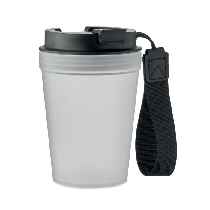Gobelet personnalisable simple paroi 300 ml Isforden blanc transparent